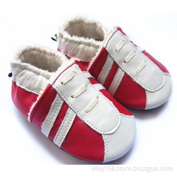 Snow Soft Sole Leather Baby Shoes Brand